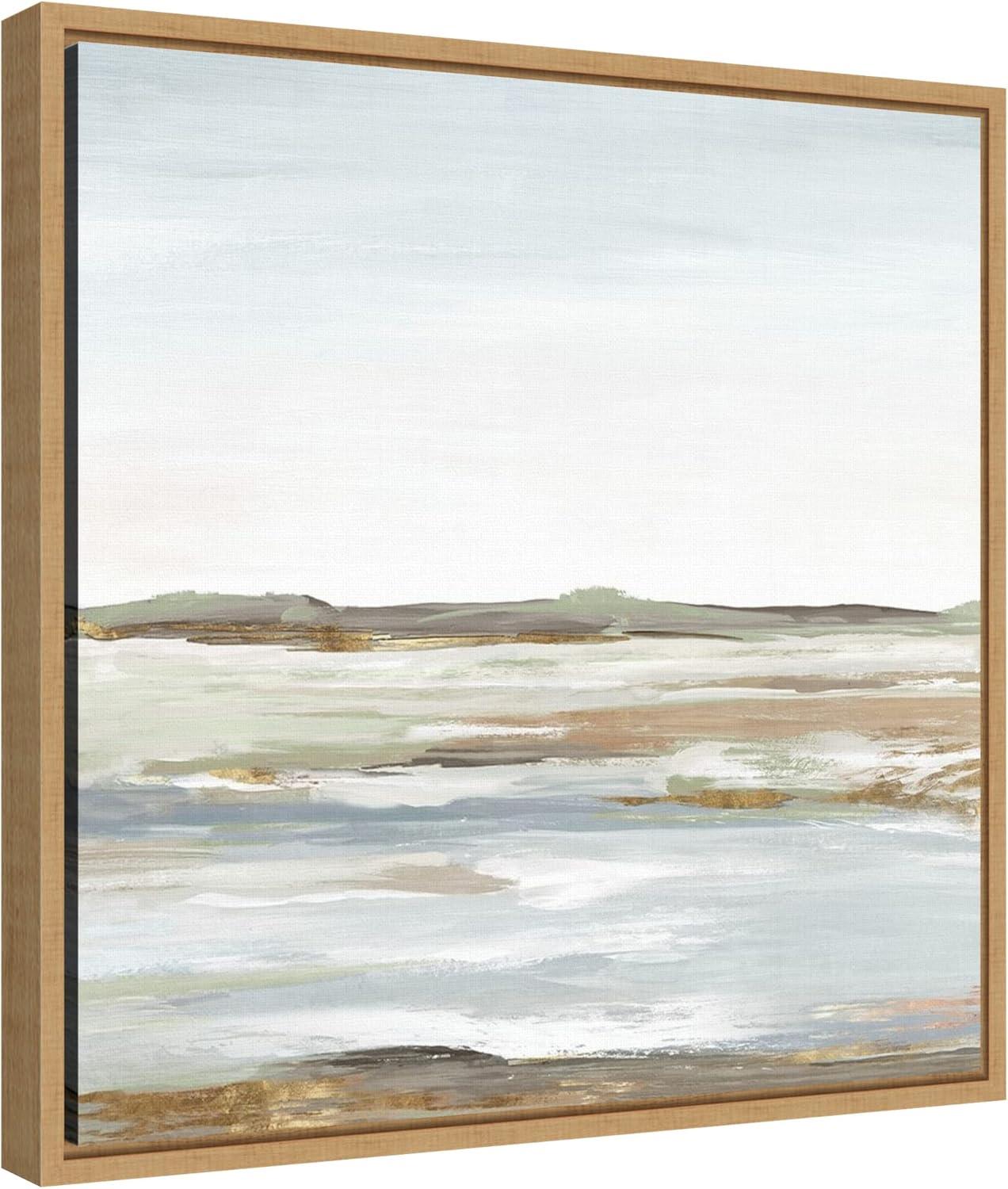 16" x 16" Vastness I by Eva Watts Framed Wall Canvas - Amanti Art: Modern Style Lithograph, Horizontal Layout