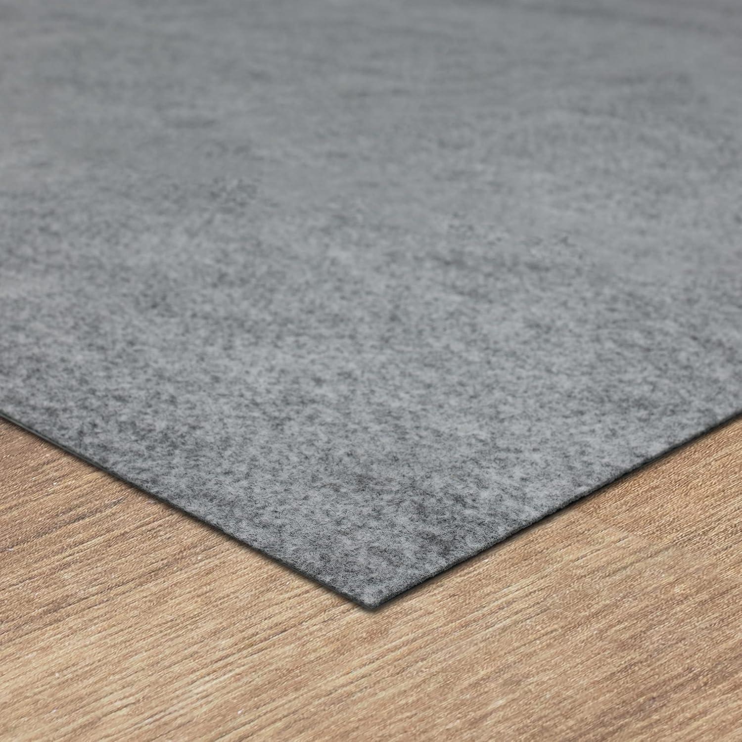 Minimalist Gray 8'x10' Rectangular Area Rug Pad