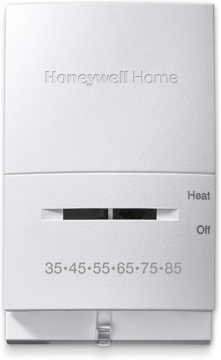 Honeywell White Rectangular Manual Thermostat for Heating