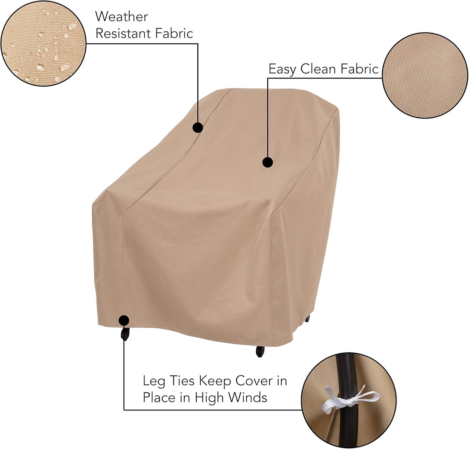 Modern Leisure Basics Patio Chair Cover, 33"L X 34"W X 31"H, Khaki