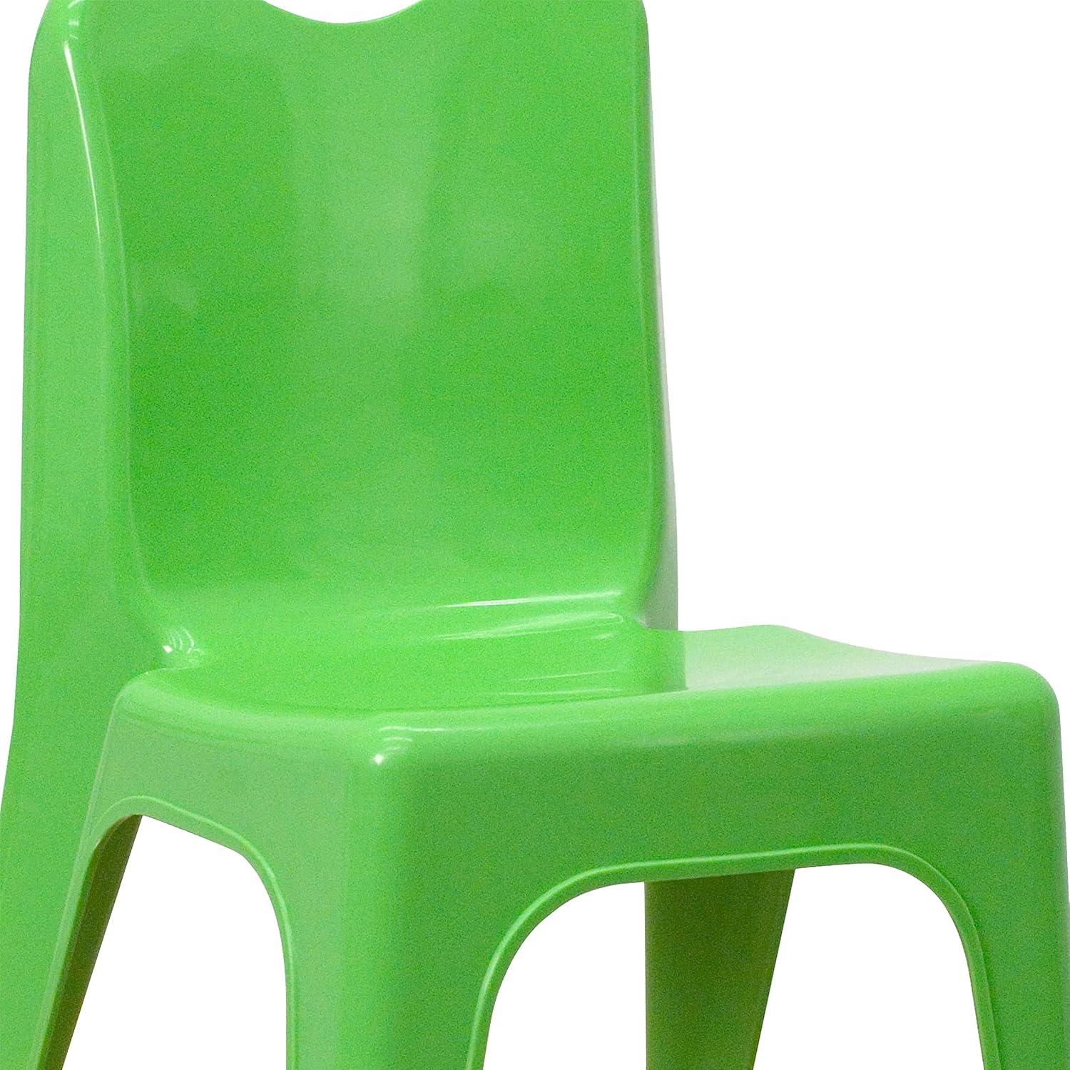 Flash Furniture 4 Pack Plastic Stackable School Chair with Carrying Handle and 11'' Seat Height