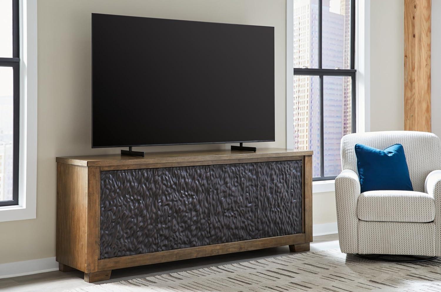 Signature Design by Ashley Rosswain Brown 80" TV Stand for TVs up to 91"