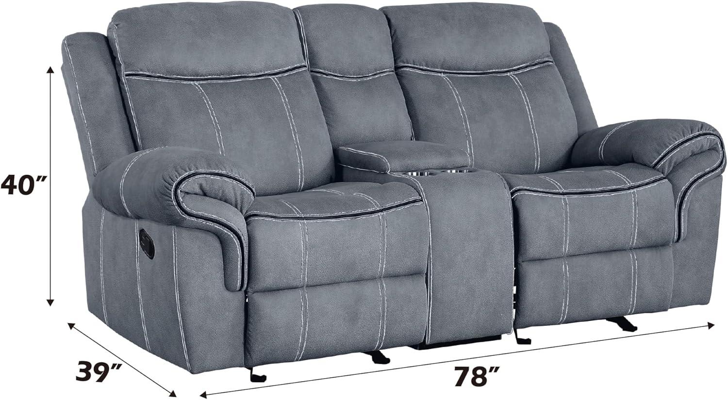 Acme Furniture 78" Zubaida Sofa Two Tone Gray Velvet