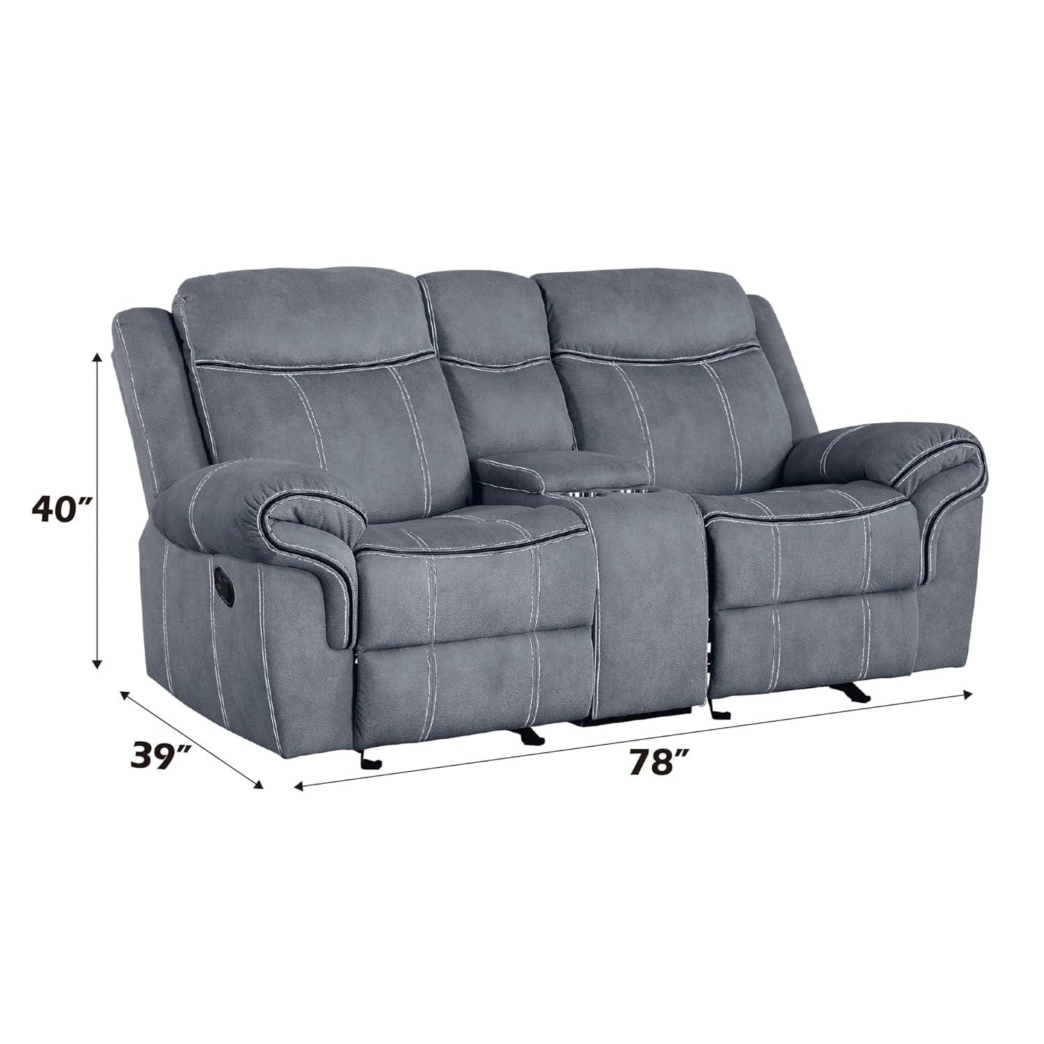 Acme Furniture 78" Zubaida Sofa Two Tone Gray Velvet