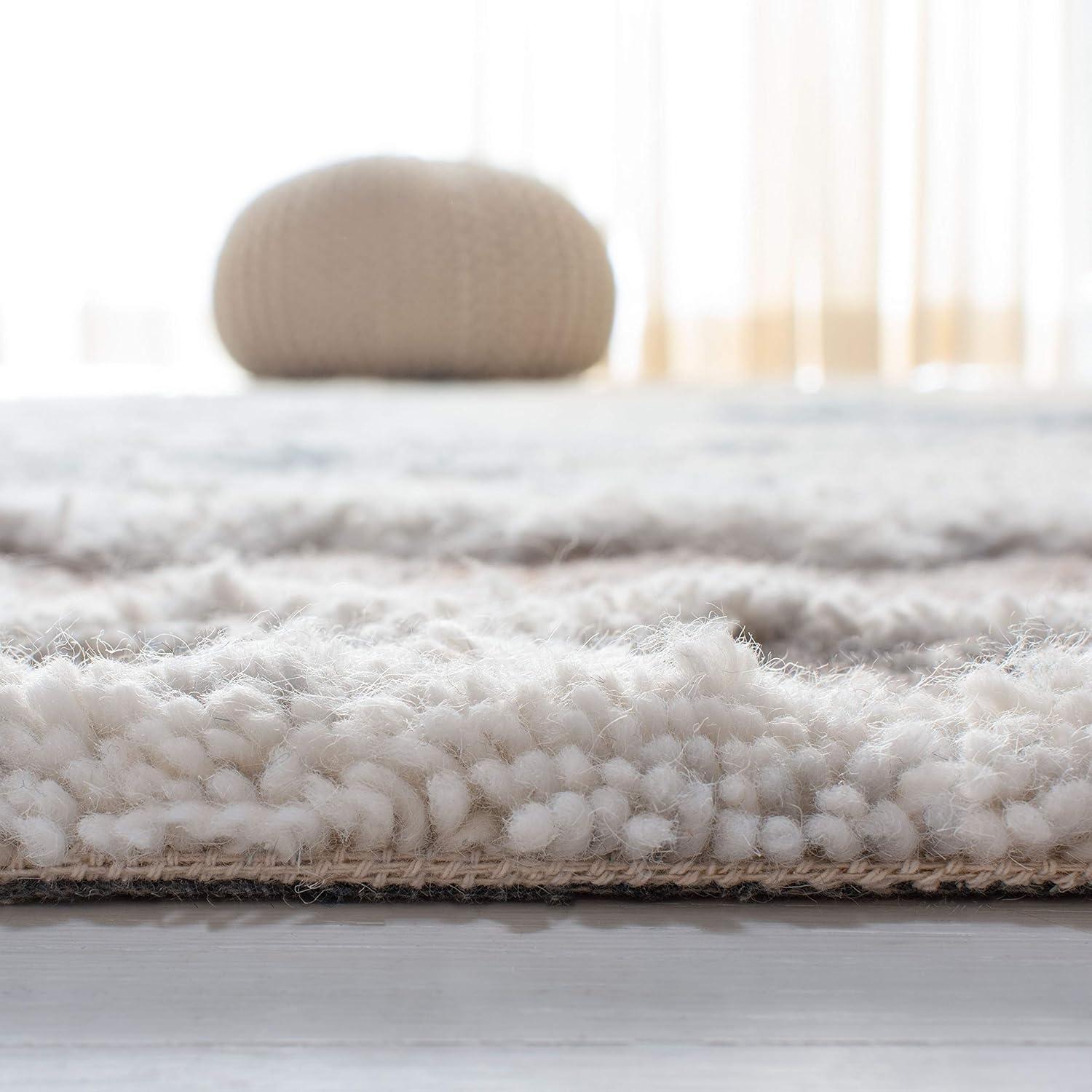 Casablanca Shag CSB618 Hand Tufted Indoor Area Rug - Grey/Gold - 4'x6' - Safavieh