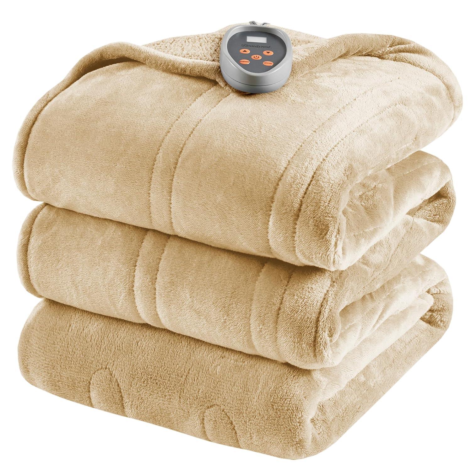 Beautyrest Beautyrest Heated Oversized Microlight to Berber Blanket