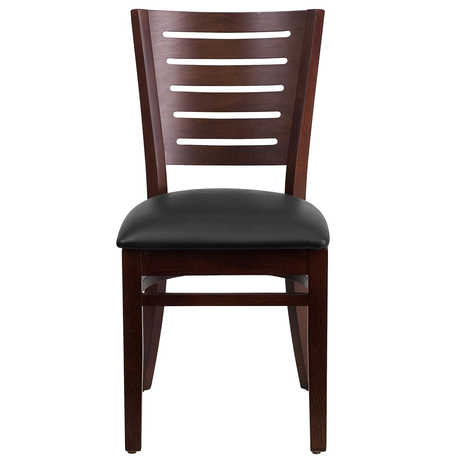 Flash Furniture Darby Series Slat Back Walnut Wood Restaurant Chair