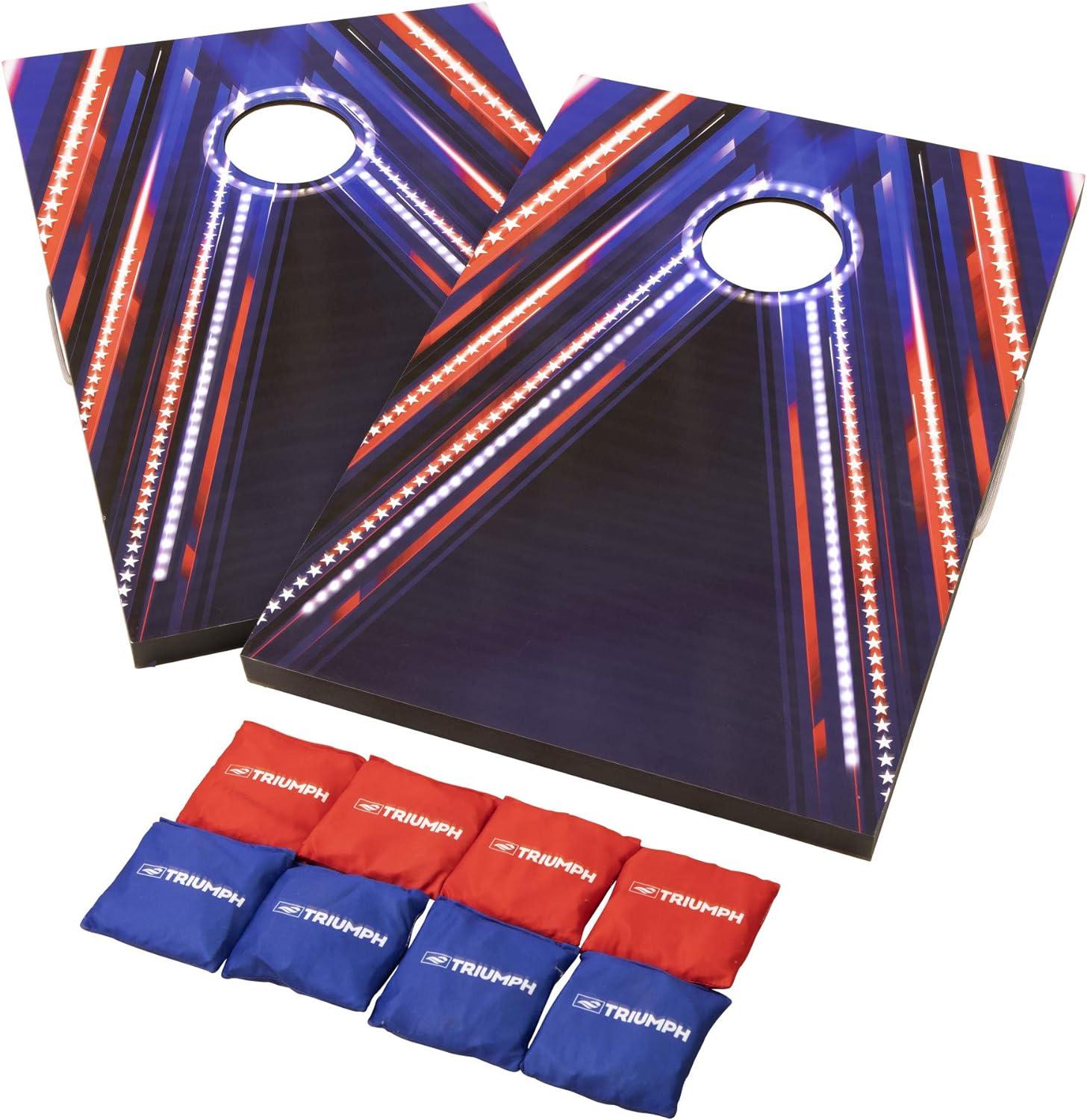 Triumph Sports LED 2'x3' Patriotic Flag Pattern Bag Toss