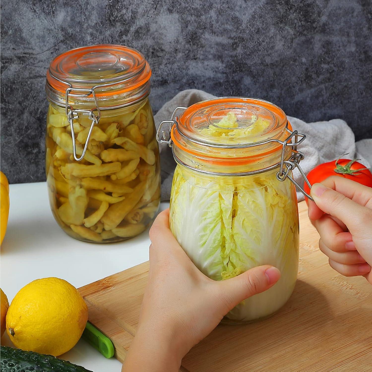 Clear BPA-Free Glass Wide Mouth Mason Jars Set