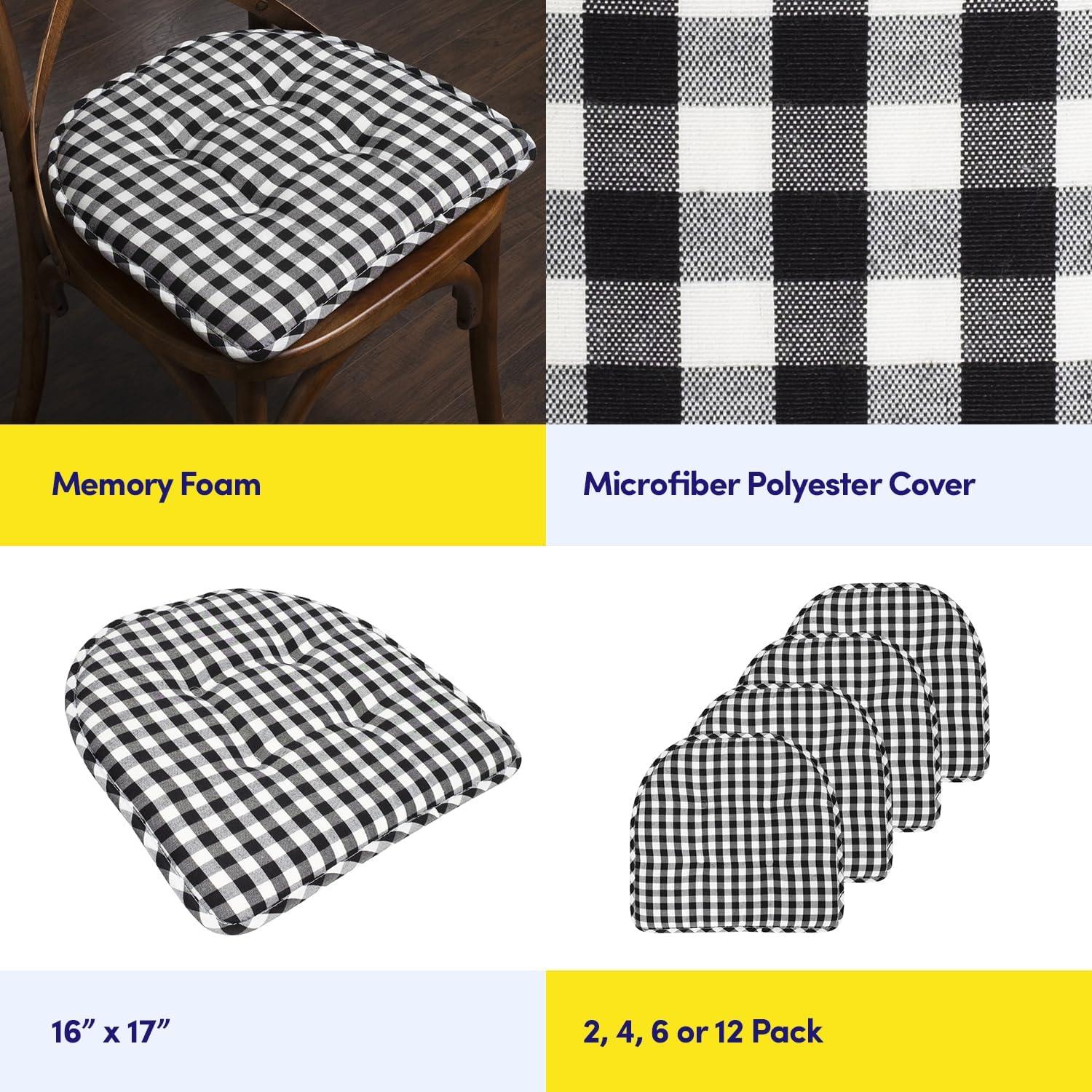 Buffalo Pattern Non-Slip Indoor Chair Pad Cushion