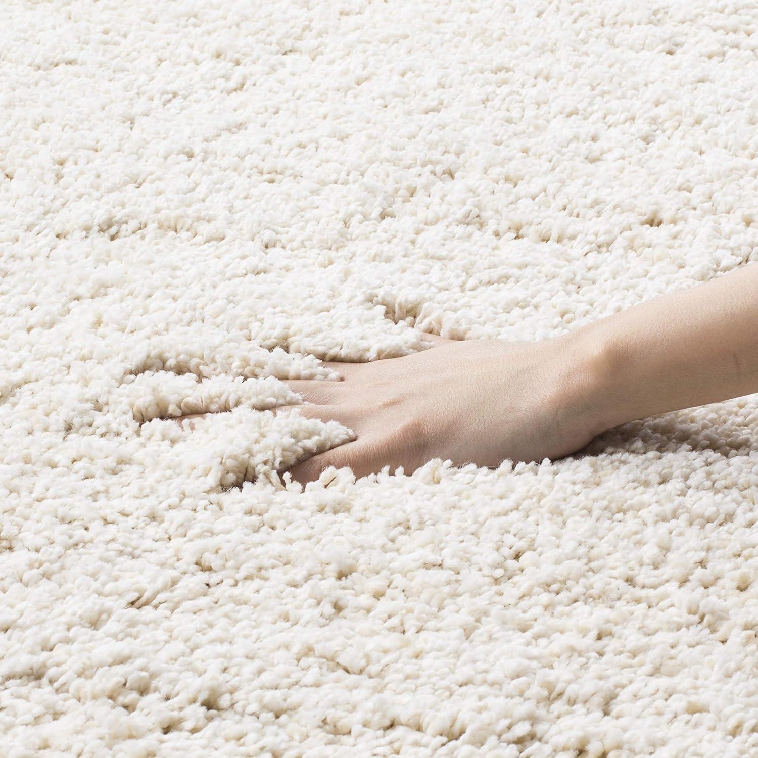 Milan Shag SG180 Power Loomed Area Rug - Ivory - 3'x3' - Safavieh.