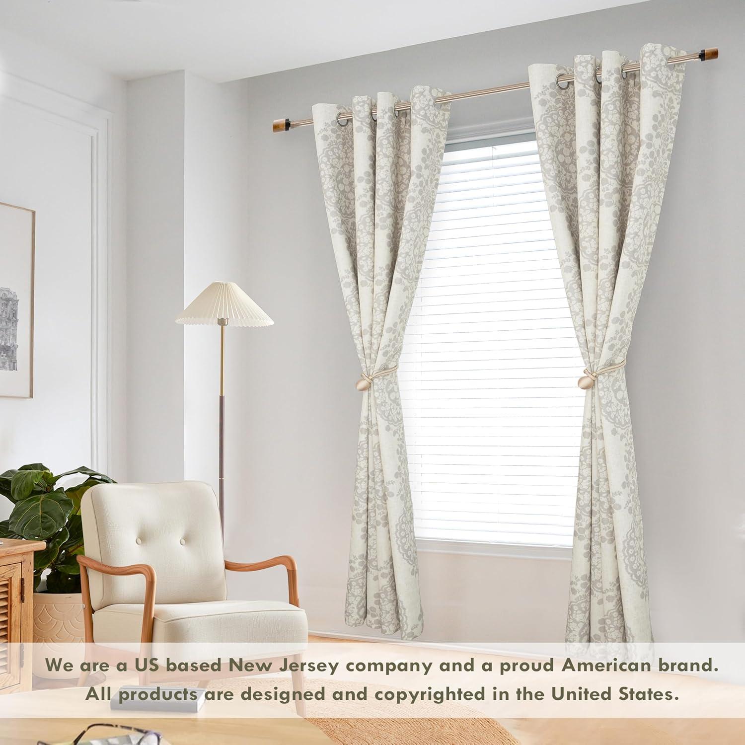 Silver Medallion Thermal Insulated Linen Blend Window Panels