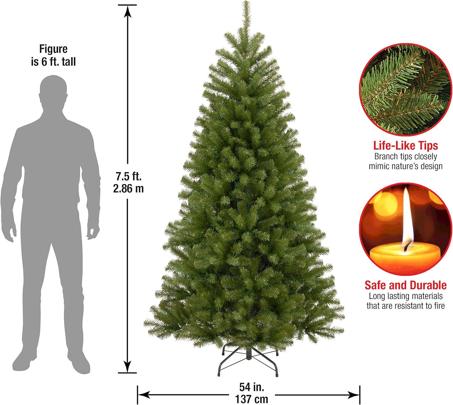 7.5' Unlit Hinged North Valley Spruce Artificial Christmas Tree - National Tree Company