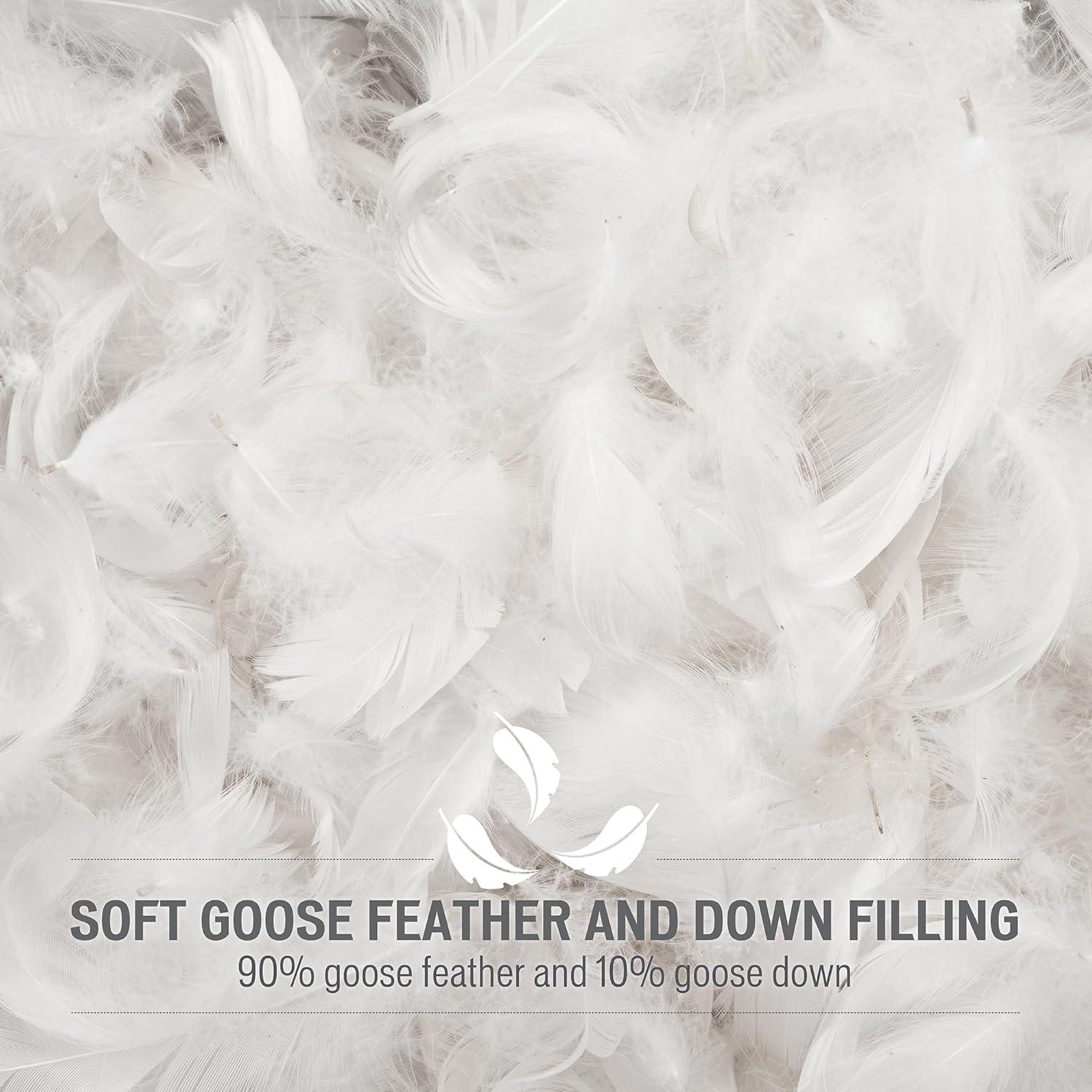 Light Grey King Down Microfiber Comforter with Goose Feather Fill