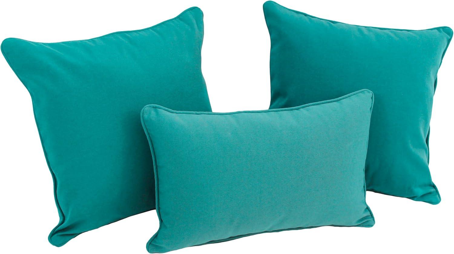 Cotton Blend Reversible Throw Pillow