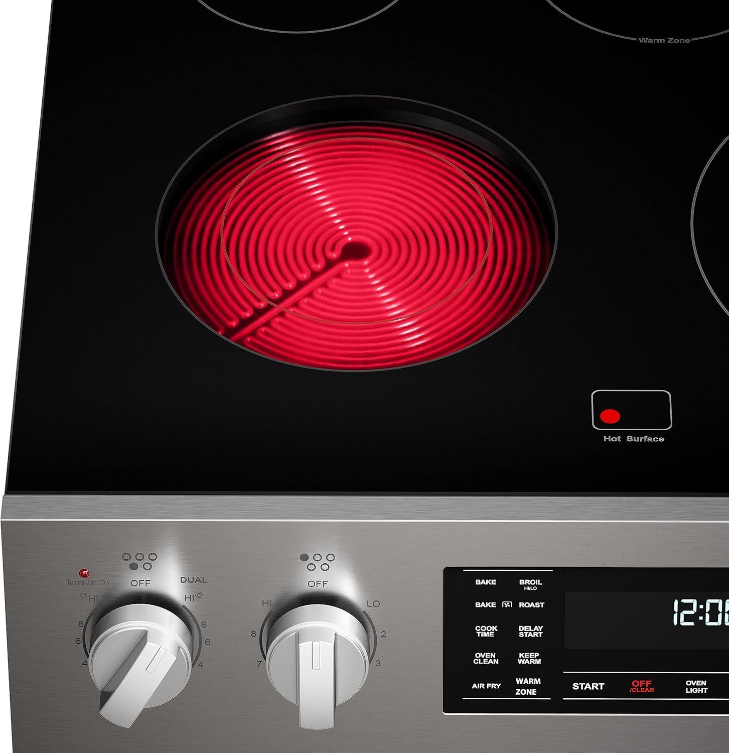 Kenmore 4.8 cu. ft. Front-Control Electric Range with True Convection & Air Fry Stainless Steel