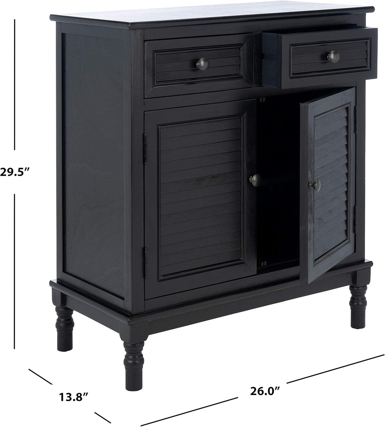 SAFAVIEH Tate 2-Drawer 2-Door Sideboard Black