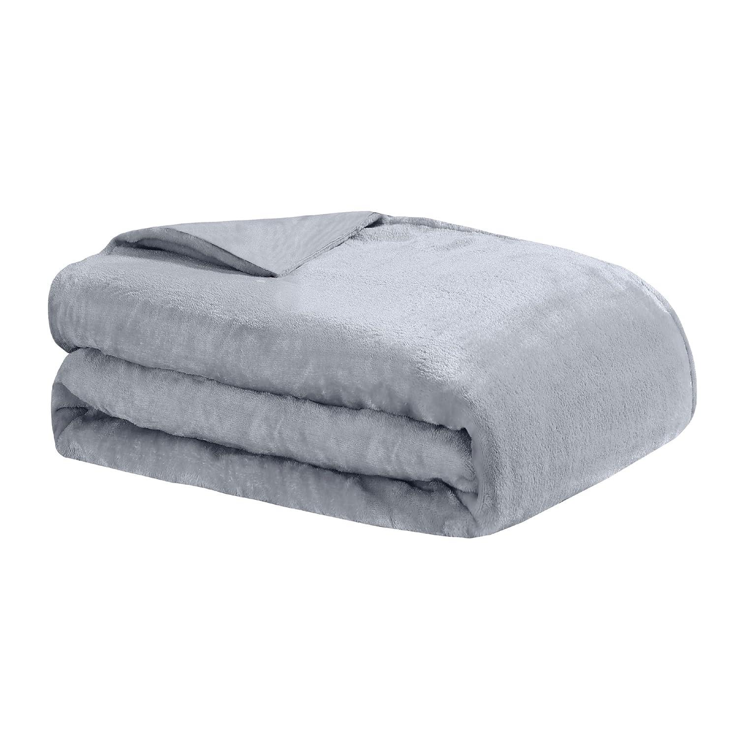 Dreamlab Bohemian Gray, White, Multi-color Microfiber Reversible Bed Blanket Queen