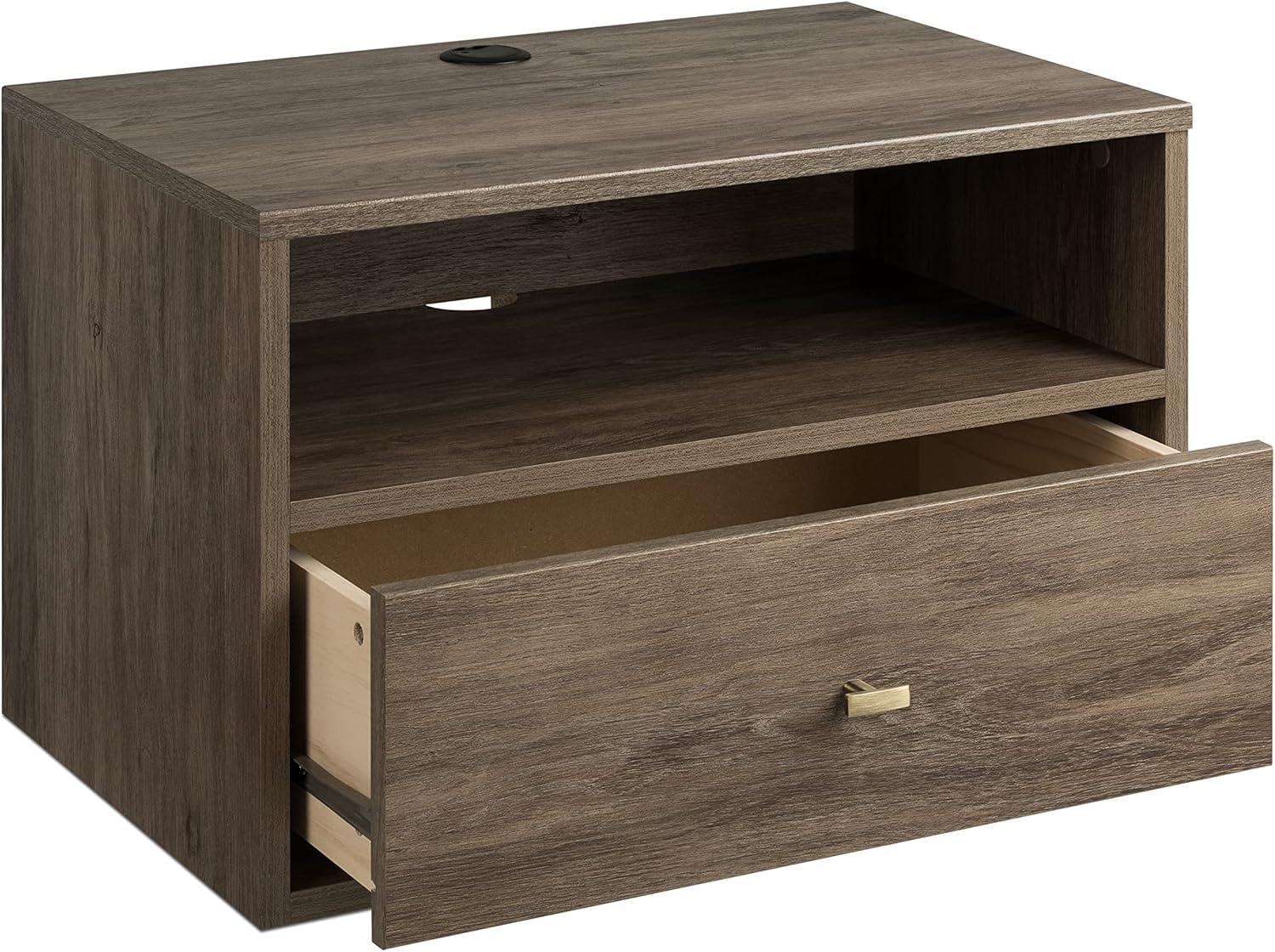 Floating 1 Drawer Nightstand with Open Shelf - Prepac