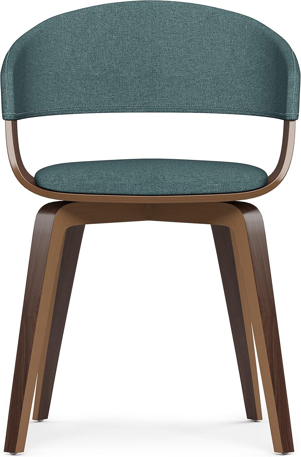 WyndenHall Calinda Bentwood Dining Chair Light Turquoise Blue: Upholstered Linen, Beechwood Frame