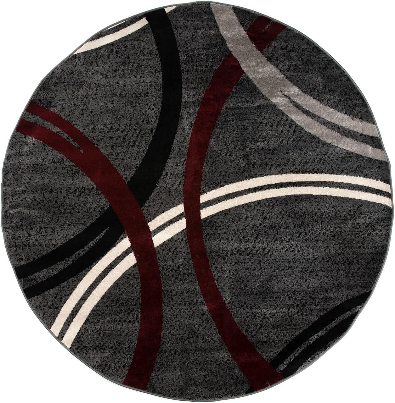 World Rug Gallery Contemporary Abstract Circles Design Area Rug