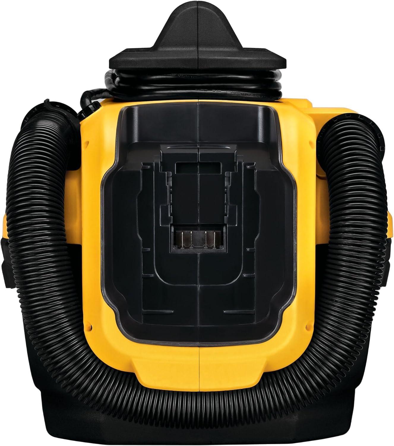 Yellow and Black Cordless Wet-Dry Handheld Vacuum with HEPA Filter