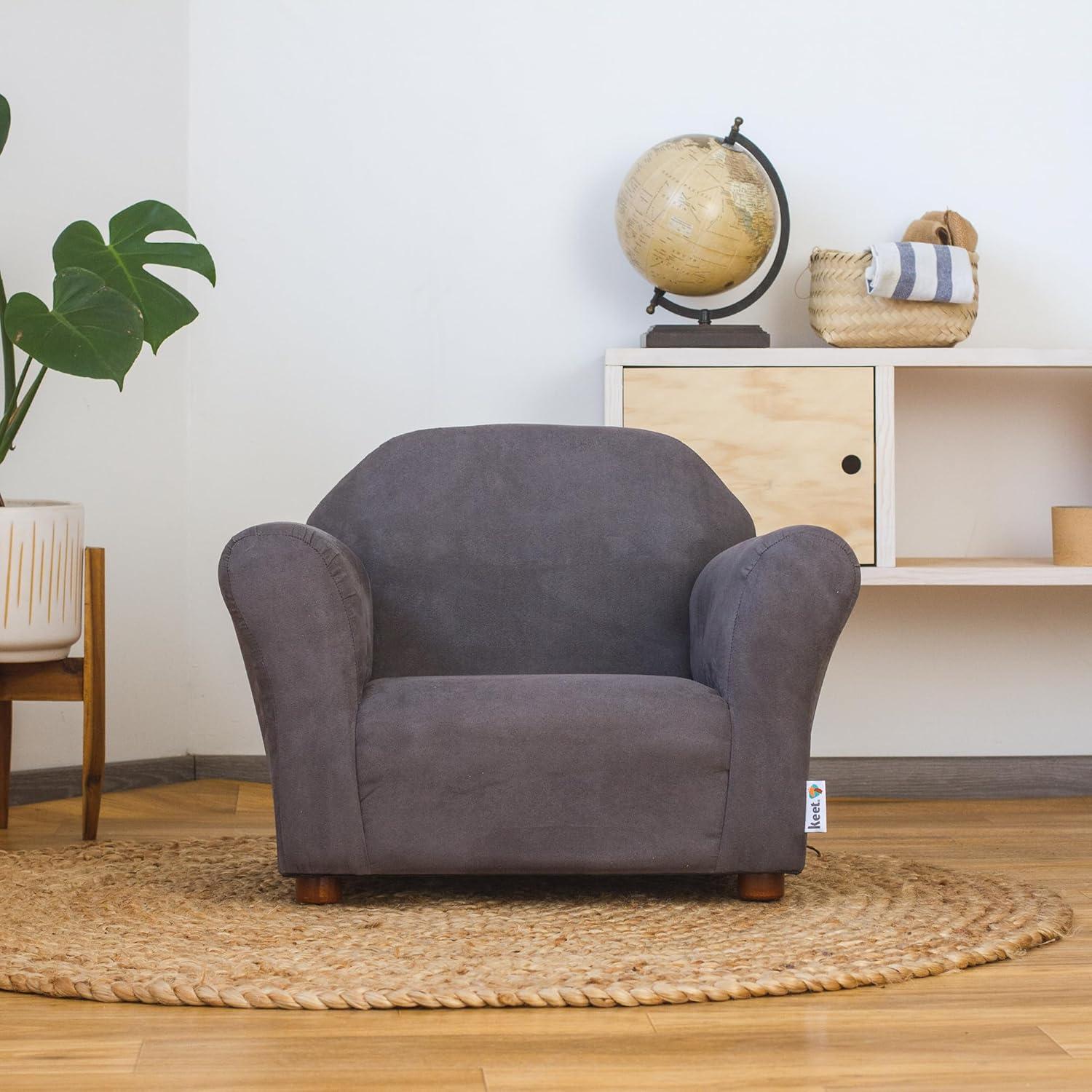 Keet Keet Roundy Microsuede Chair Charcoal