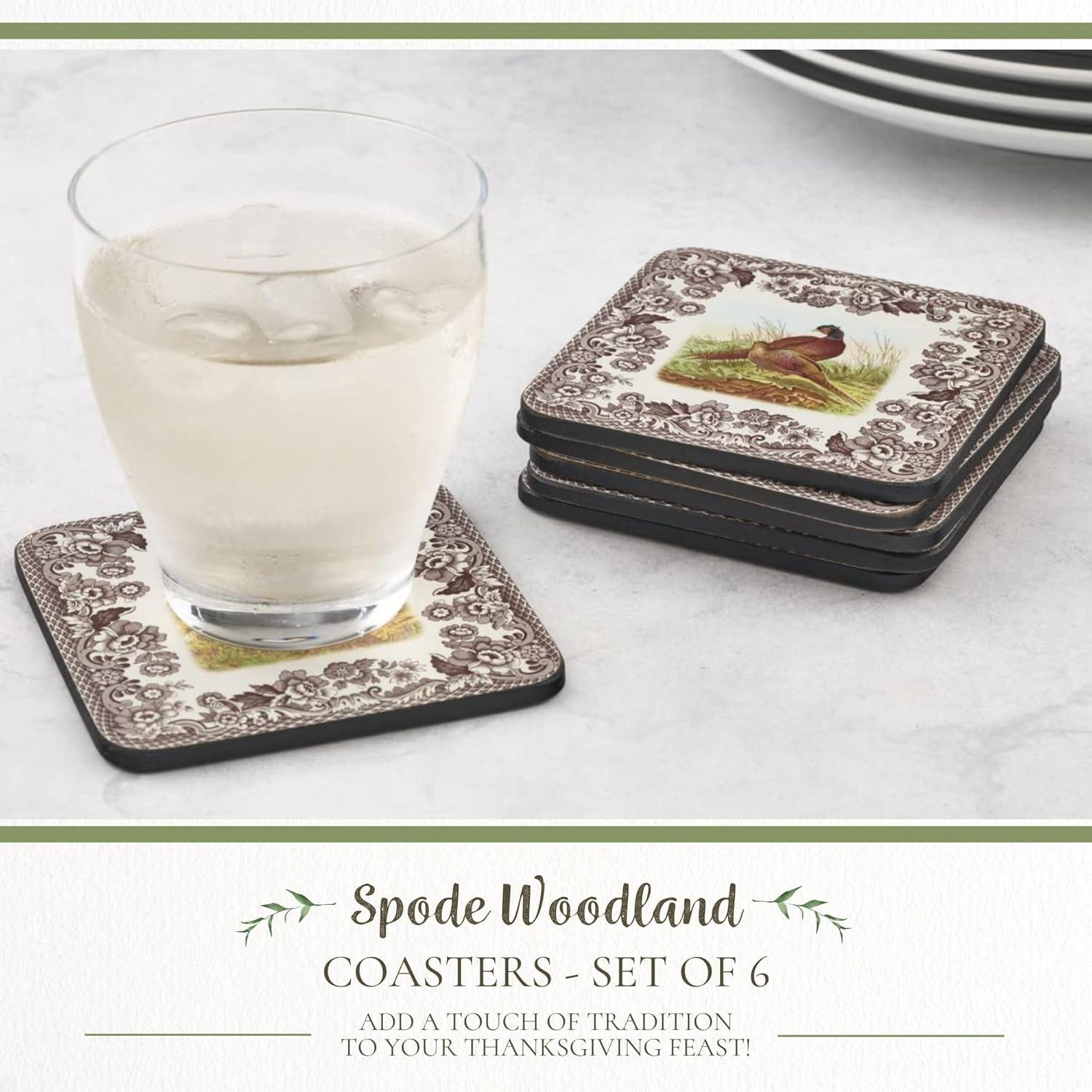 Pimpernel Woodland Coasters 4"X 4" (Set of 6)