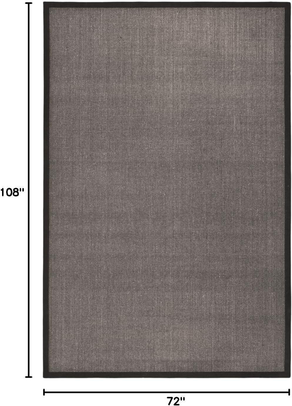Natural Fiber NF441 Power Loomed Indoor Area Rug - Charcoal/Charcoal - 6'x9' - Safavieh.