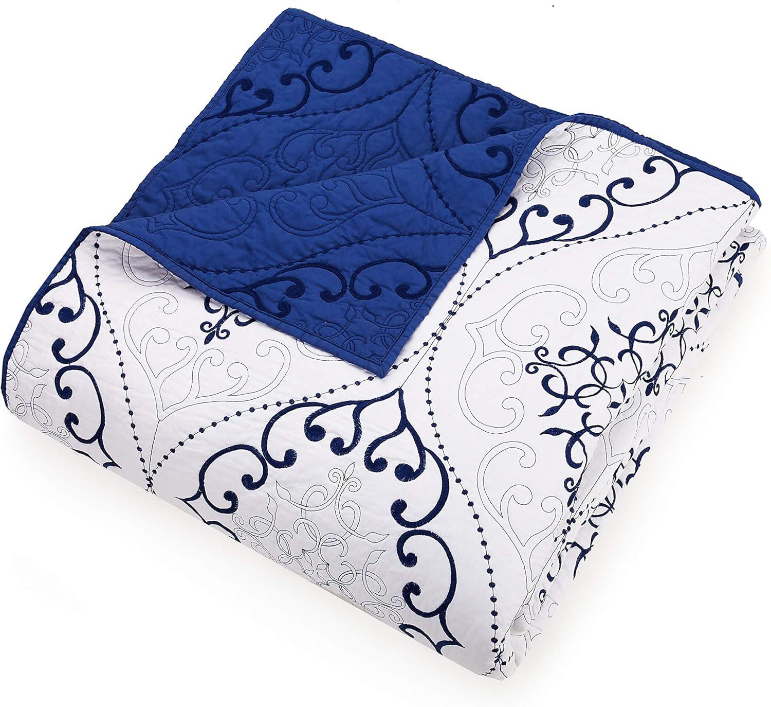 Modern Heirloom Chambers 3-Piece Embroidered Quilt Set