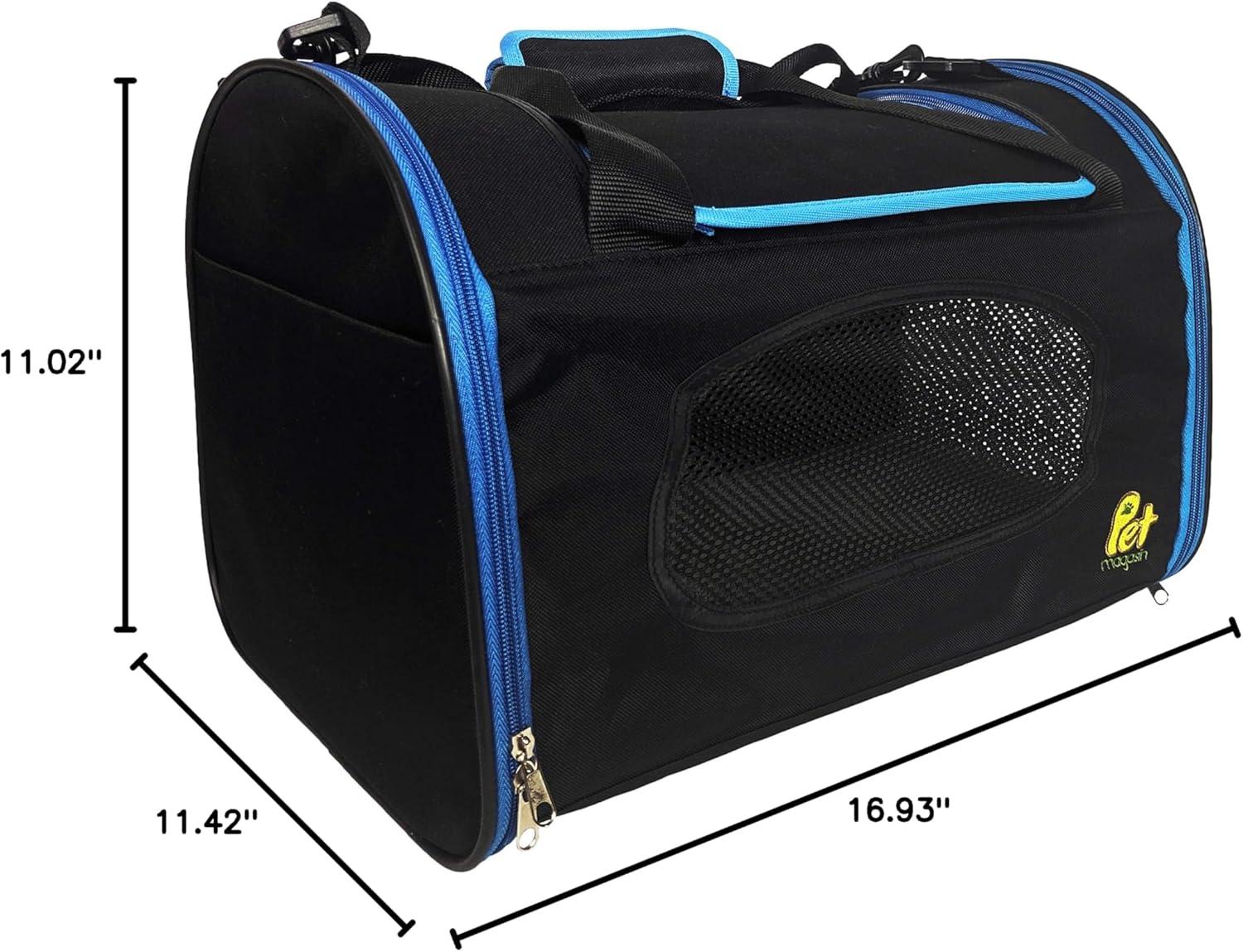 Small Airline Approved Blue Soft Sided Pet Carrier