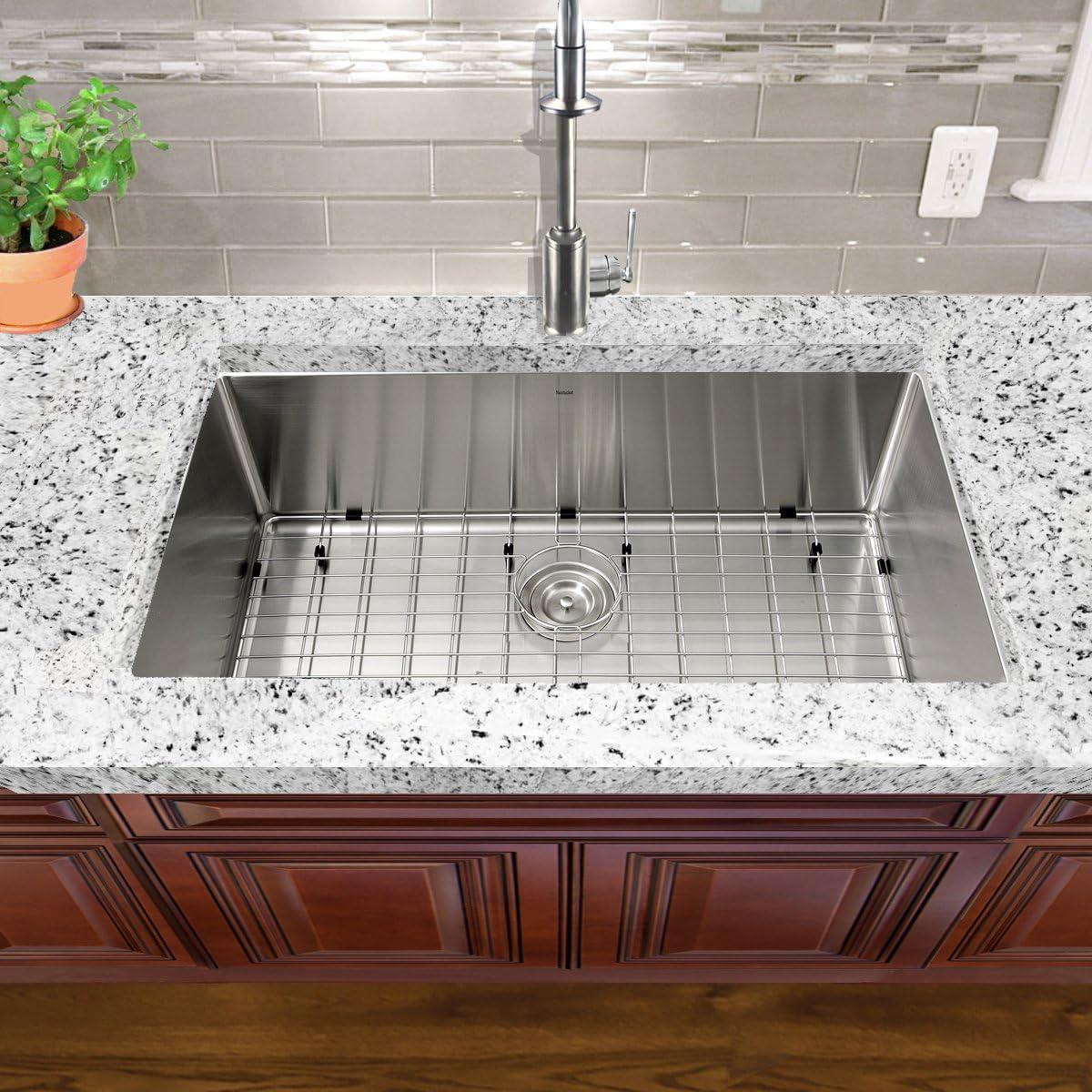 32-Inch Satin Stainless Steel Undermount Kitchen Sink