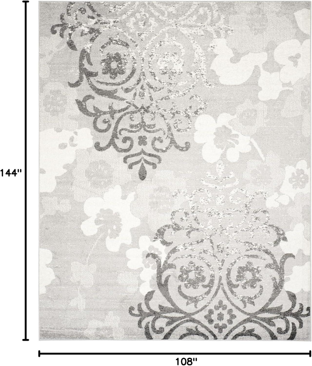 Adirondack ADR114 Machine Made Indoor Area Rug - Silver/Ivory - 9'x12' - Safavieh