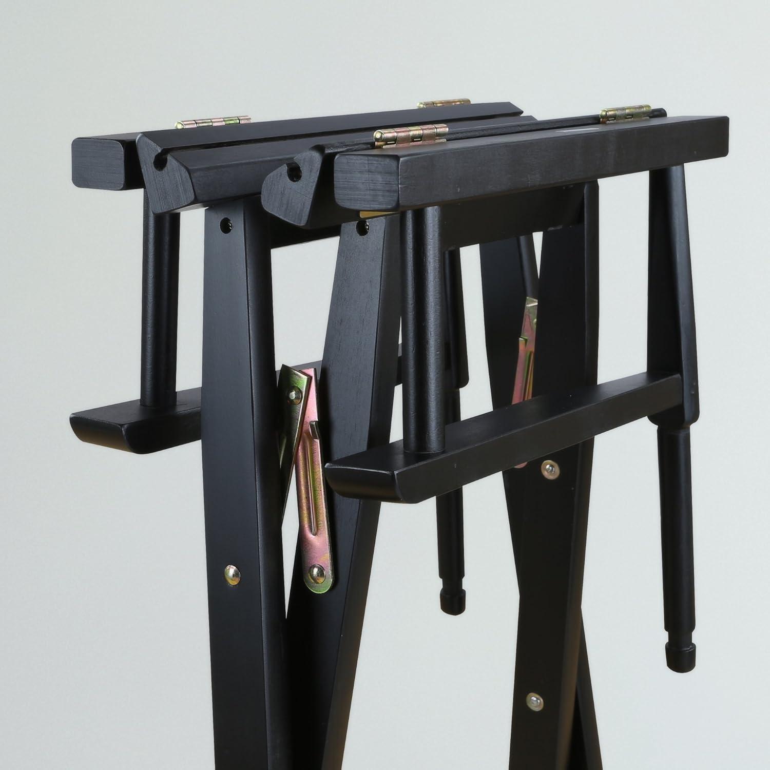 "30" Director's Chair Black Frame-Turquoise Canvas"