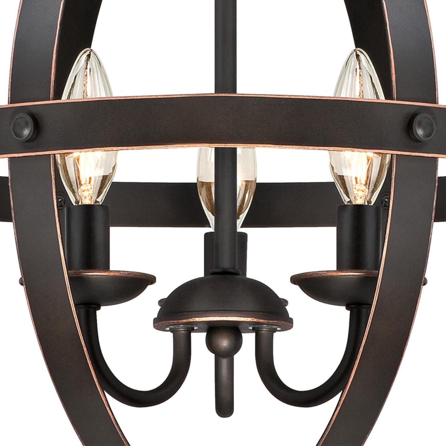 Westinghouse 6341900 Stella Mira Three-Light Indoor Chandelier, Brushed Nickel Finish