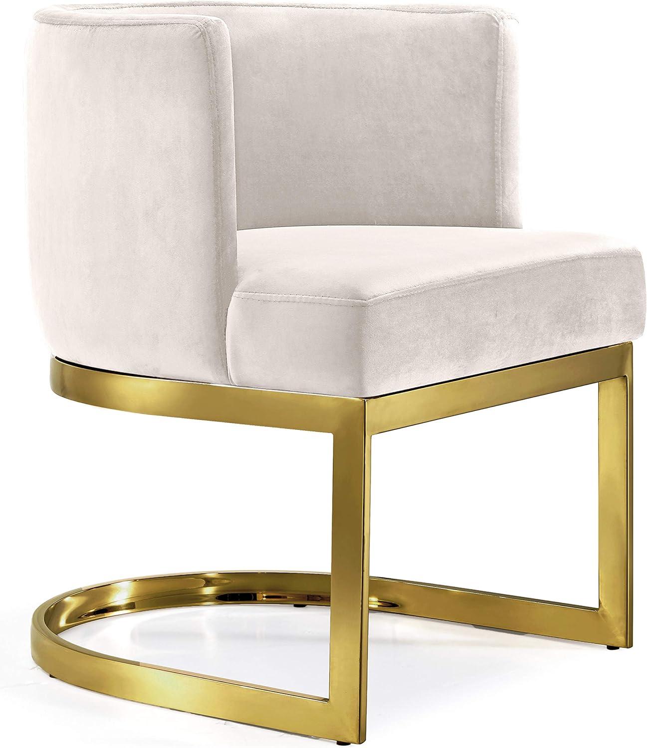 Meridian Furniture Gianna Cream Velvet Dining Chair