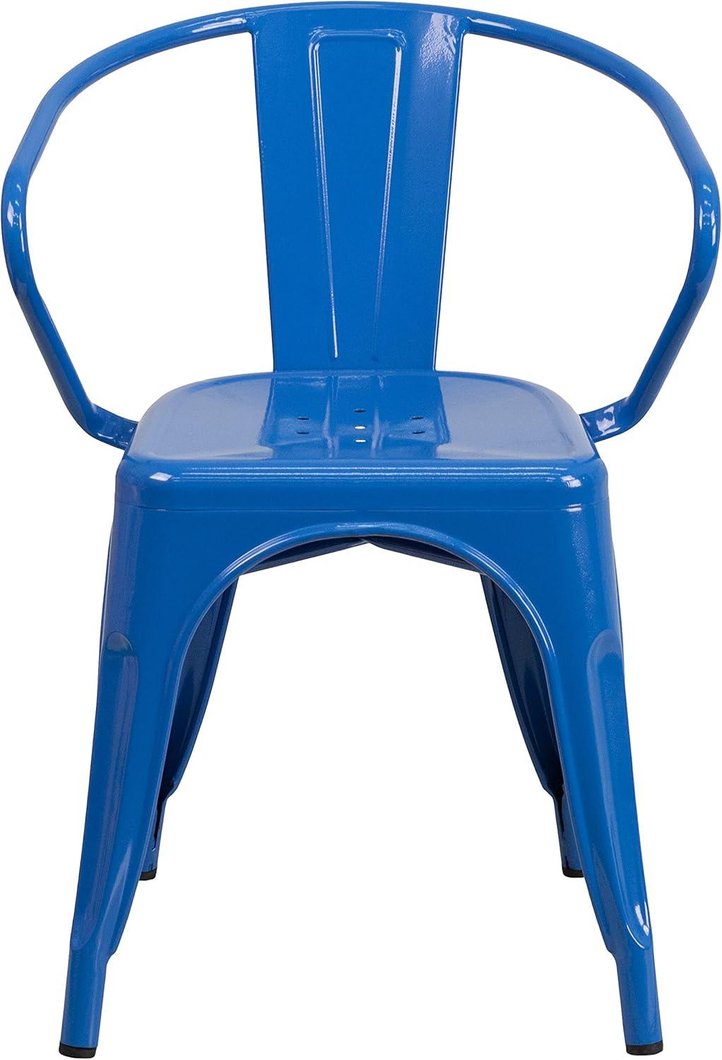 Flash Furniture Hucheson Metal Indoor-Outdoor Chair with Arms