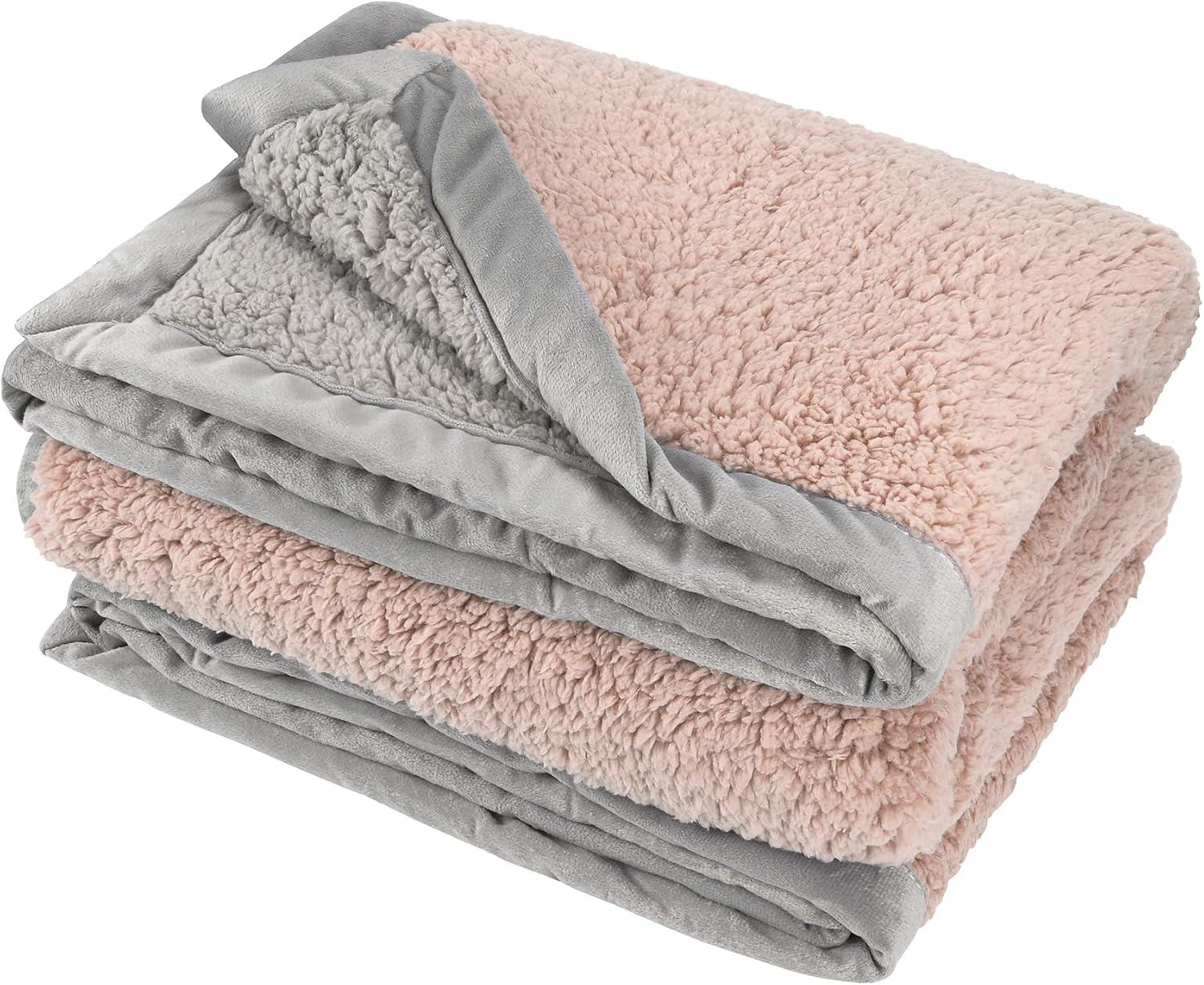 Catalonia Reversible Throw Blanket, Super Soft Fluffy Blanket, Fuzzy Comfy Warm Throws, Comfort Caring Gift, 50x60 Inches