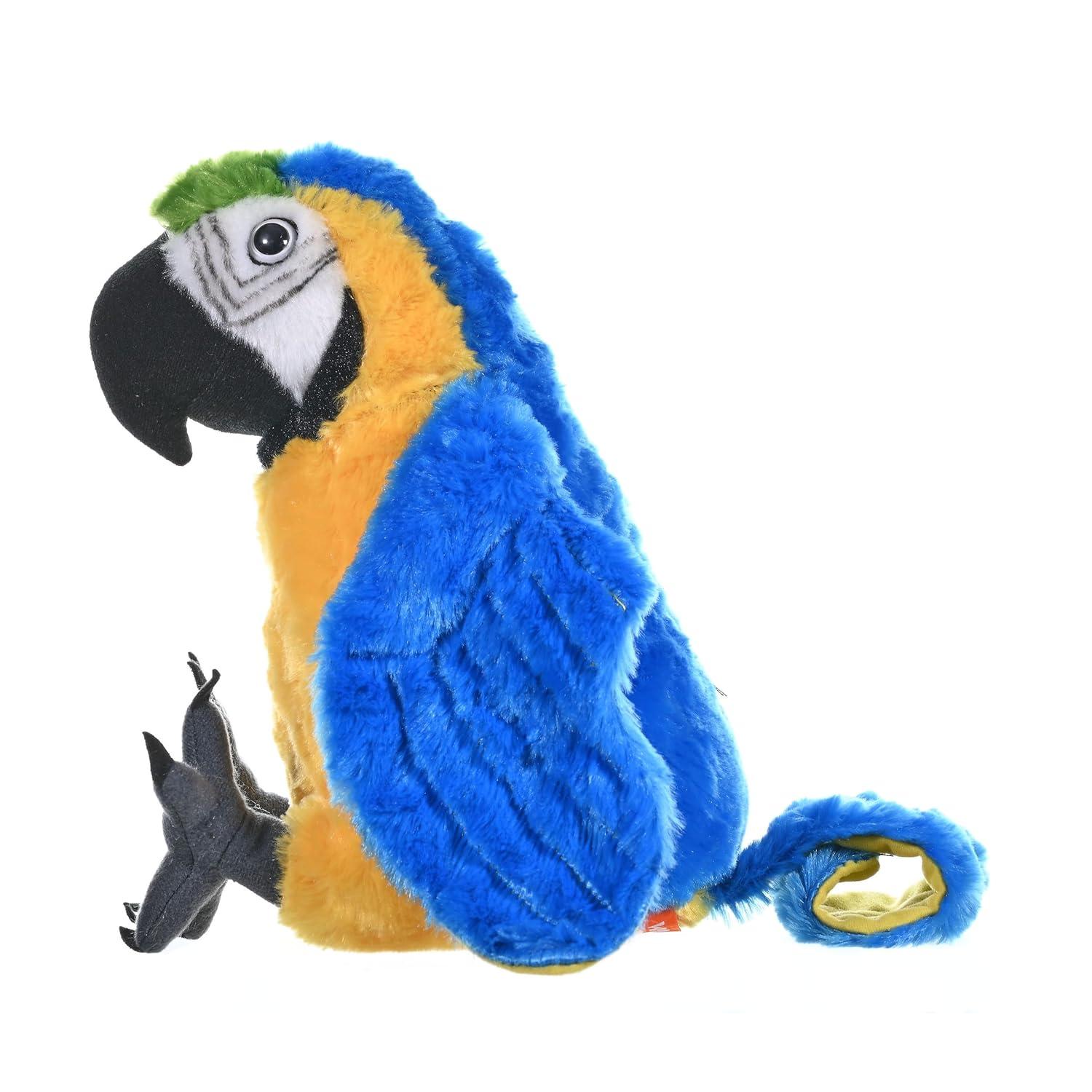 Wild Republic Cuddlekins Blue & Yellow Macaw Stuffed Animal, 12 Inches