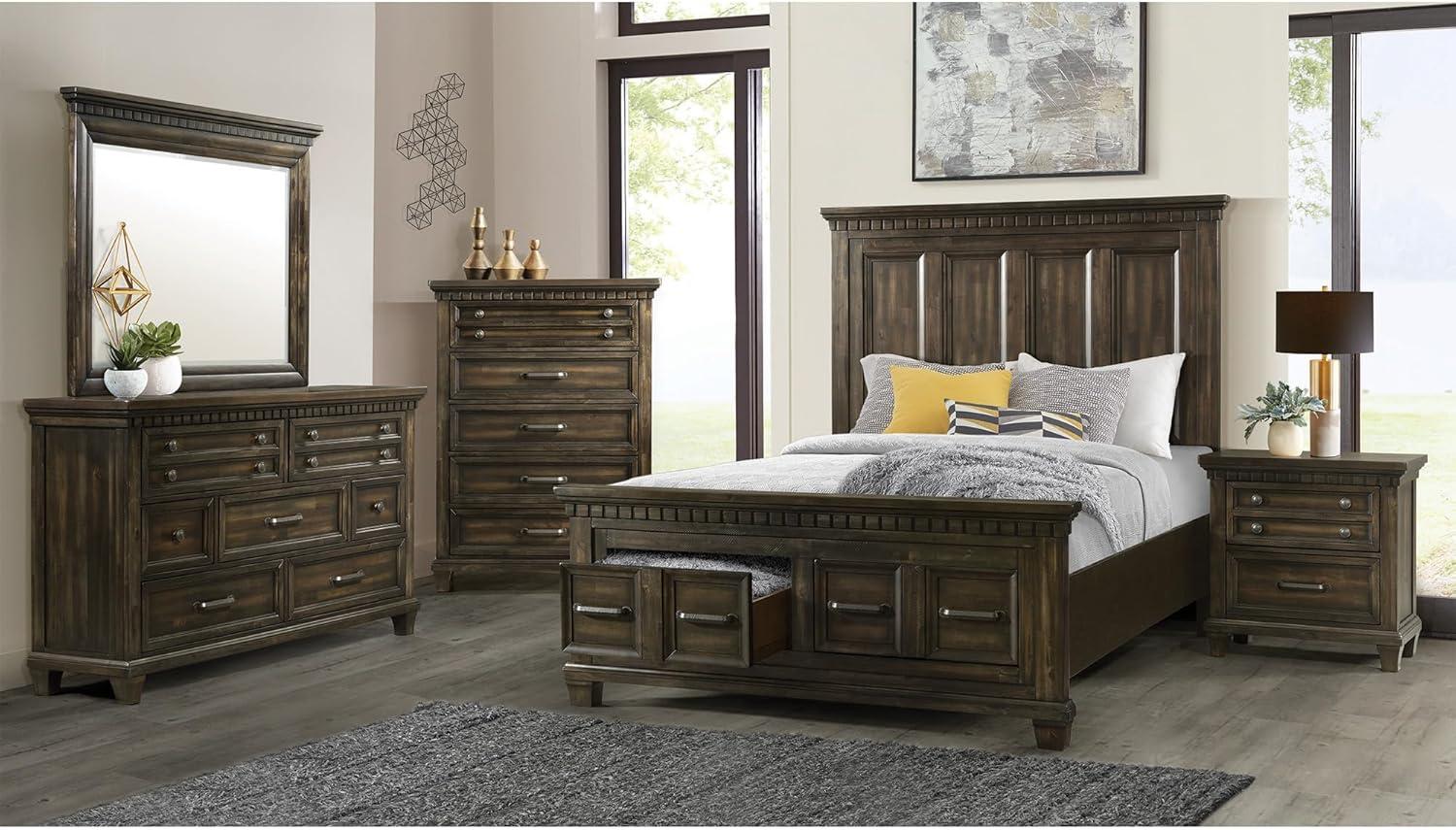 Picket House Furnishings Johnny 2 Drawer Nightstand in Smokey Walnut