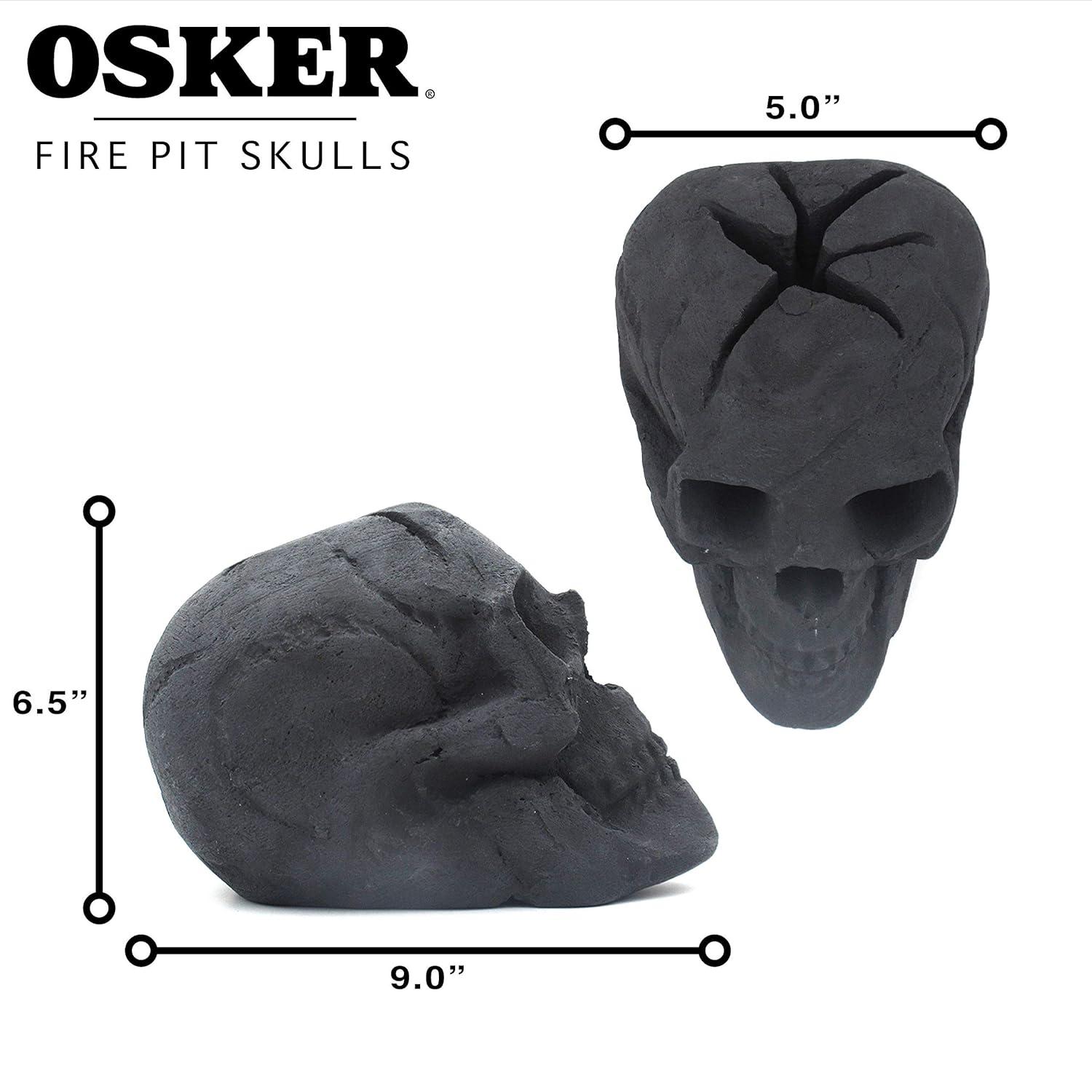 Kepooman Halloween Decorations,Halloween Fire Pit Skull Halloween Decoration-Beige