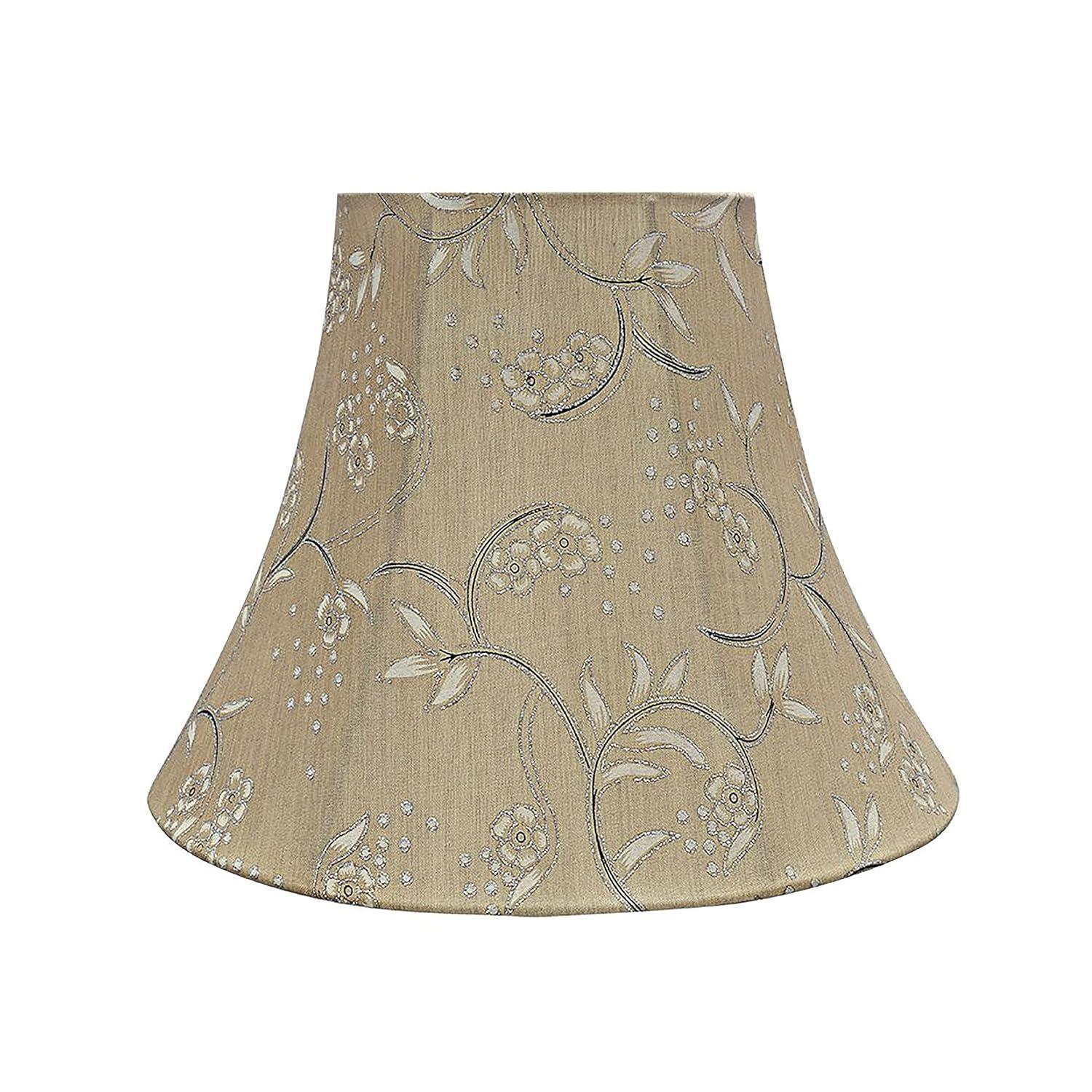 Aspen Creative 30163 Pantalla de Lámpara de Construcción de Araña con Forma de Campana Transicional en Oro Claro, 12" de Ancho (6" x 12" x 9-1/2")