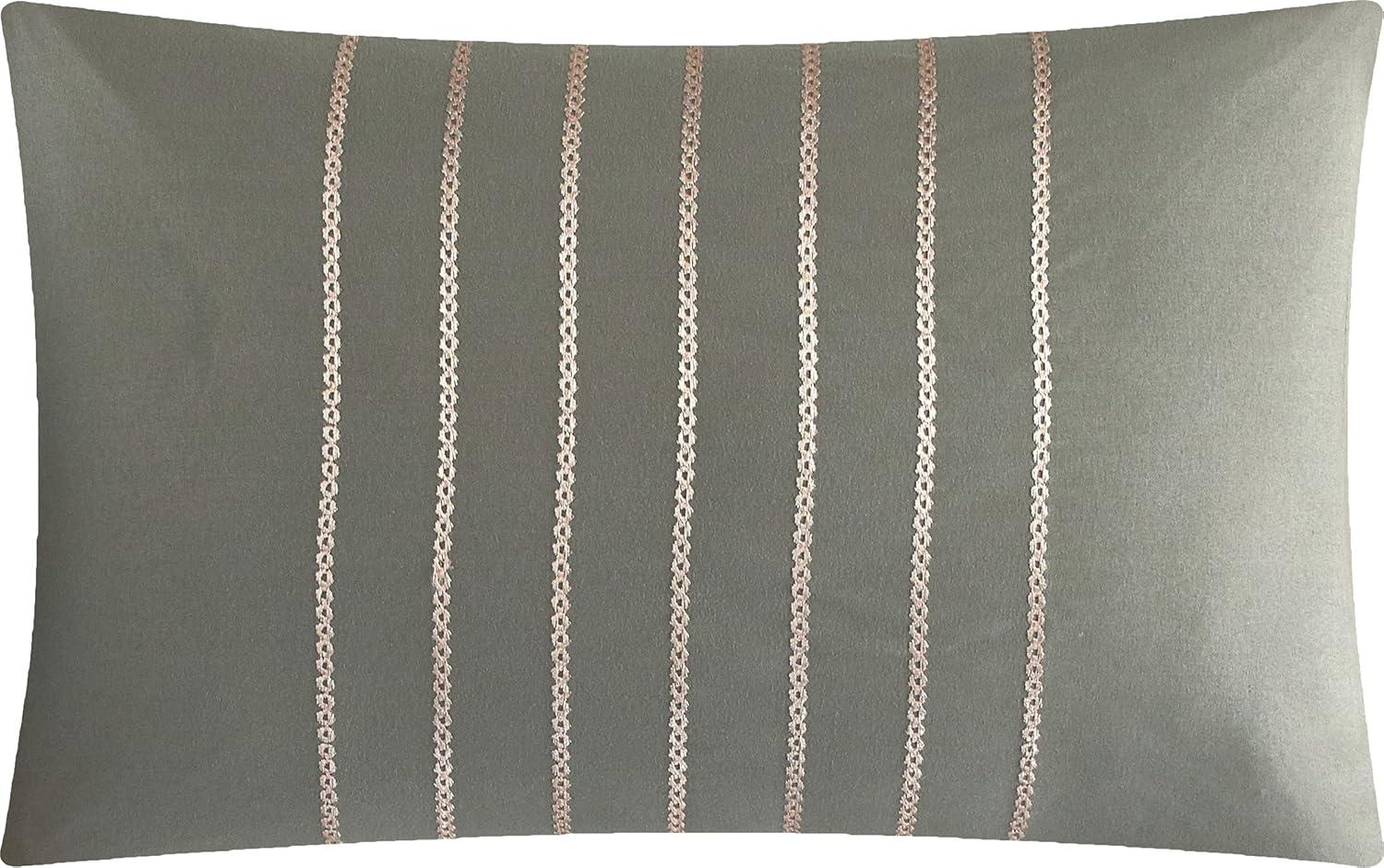Clarion Pink 7 Piece Chic Striped Comforter Set