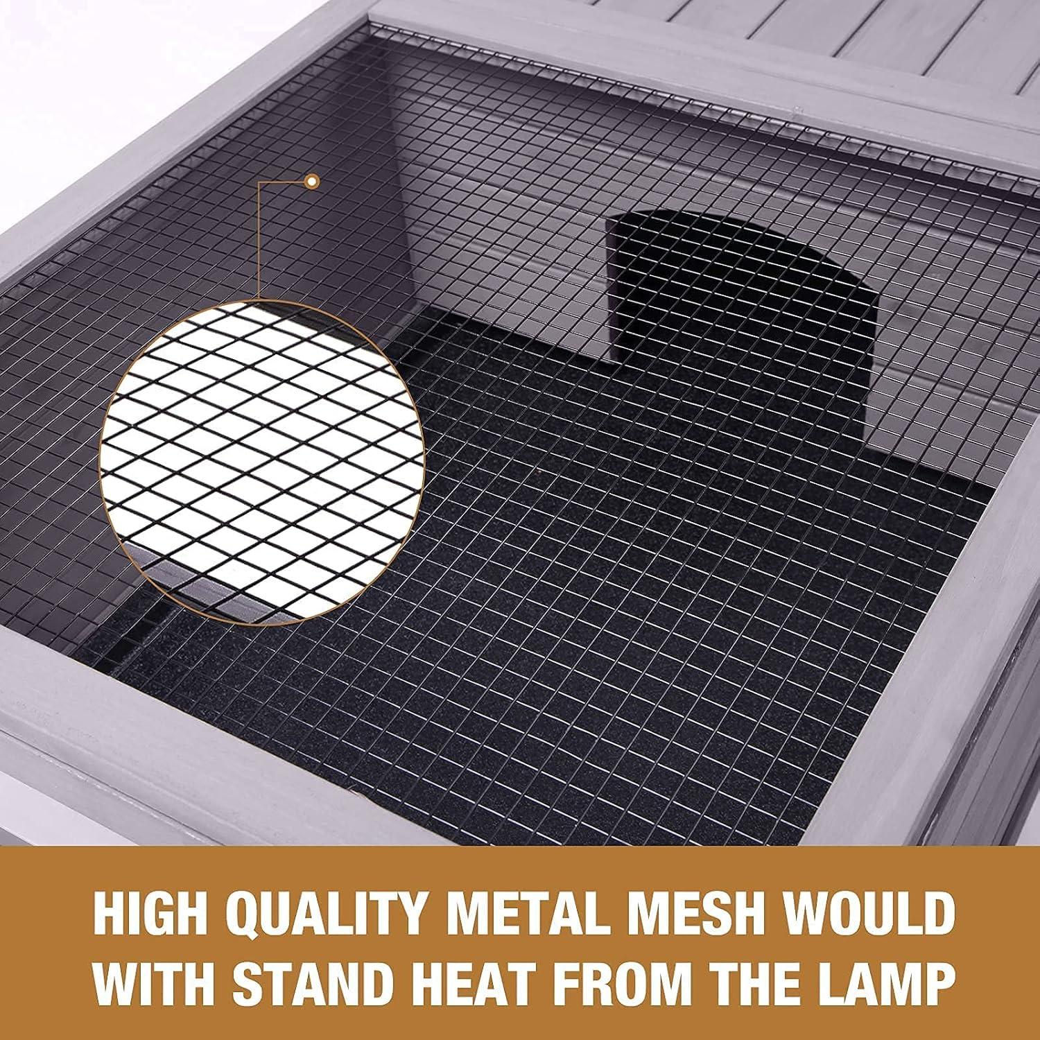 GUTINNEEN Tortoise Habitat Tortoise Enclosure with Lamp Holder, Metal, Large Reptile Cage for Turtles,Lizards and Other Small Animals,Indoor and Outdoor Use