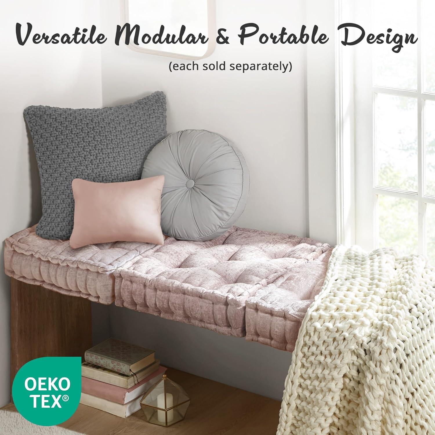 Intelligent Design Azza Poly Chenille Square Floor Pillow Cushion