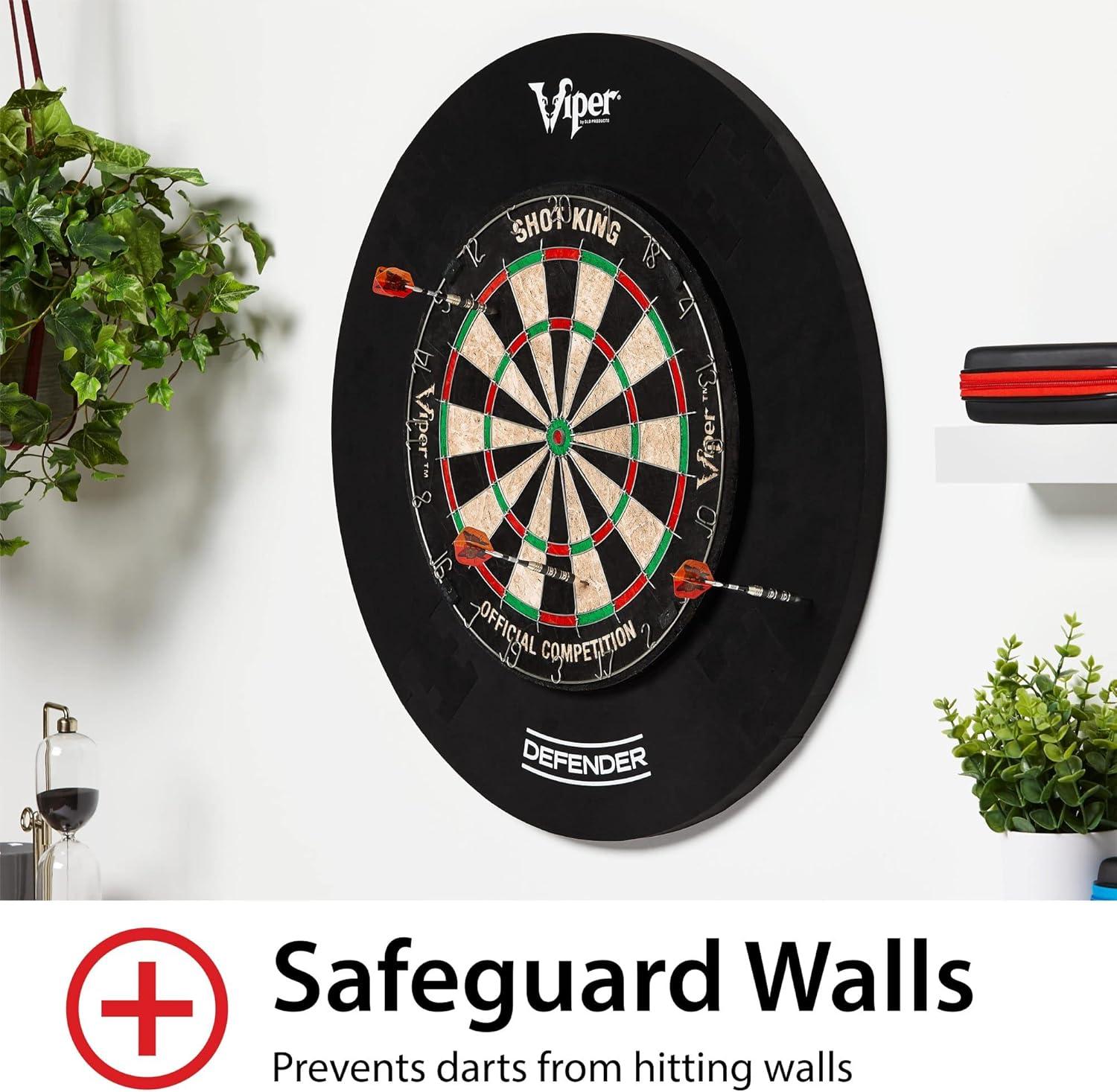 Viper Dead-On Sisal Dartboard, Defender Dart Surround, Jar Of 20 Darts And Viper Edge Throwline