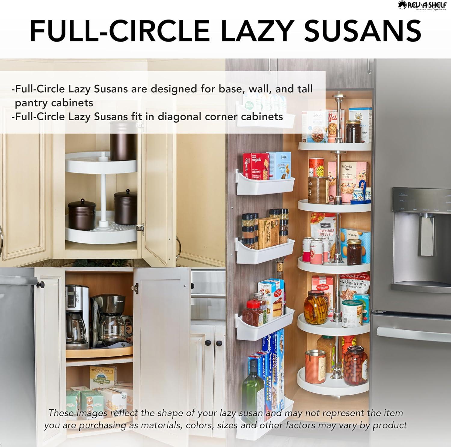 Rev-A-Shelf Rev-A-Shelf Lazy Susan Wooden Circle 1-Shelf w/Swivel Bearings