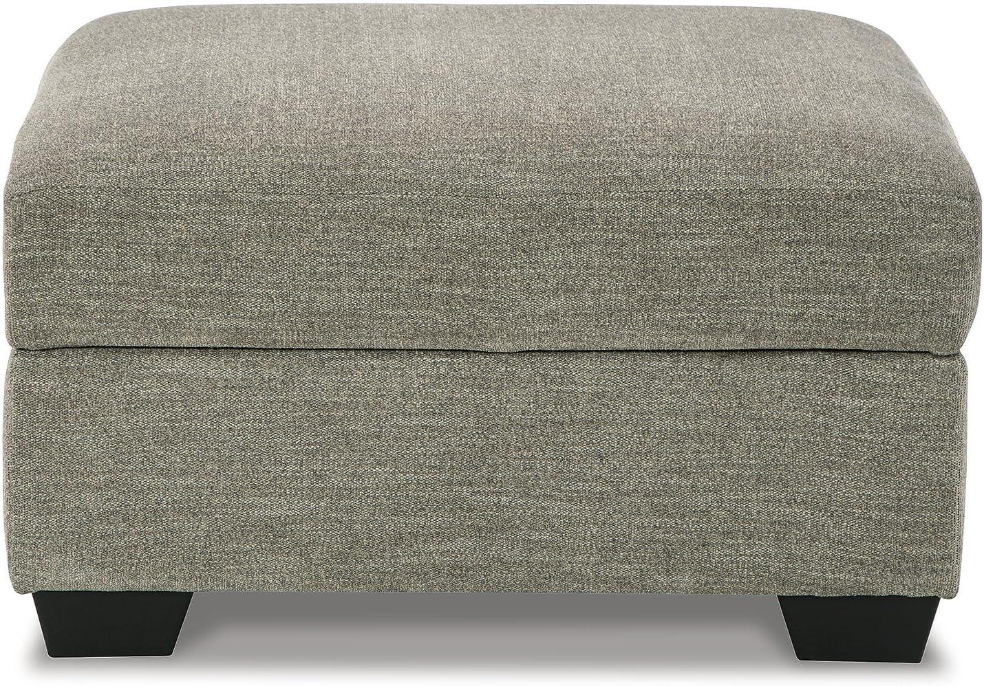 Signature Design by Ashley Creswell Upholstered Ottoman With Storage, Stone Gray