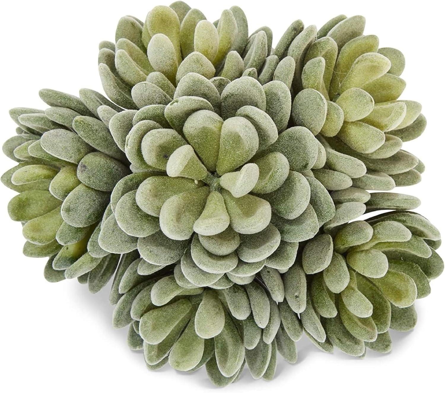 6 Pack Artificial Succulents Picks, 5 inch Faux Unpotted Echeveria Fake Succulent Plants, Green