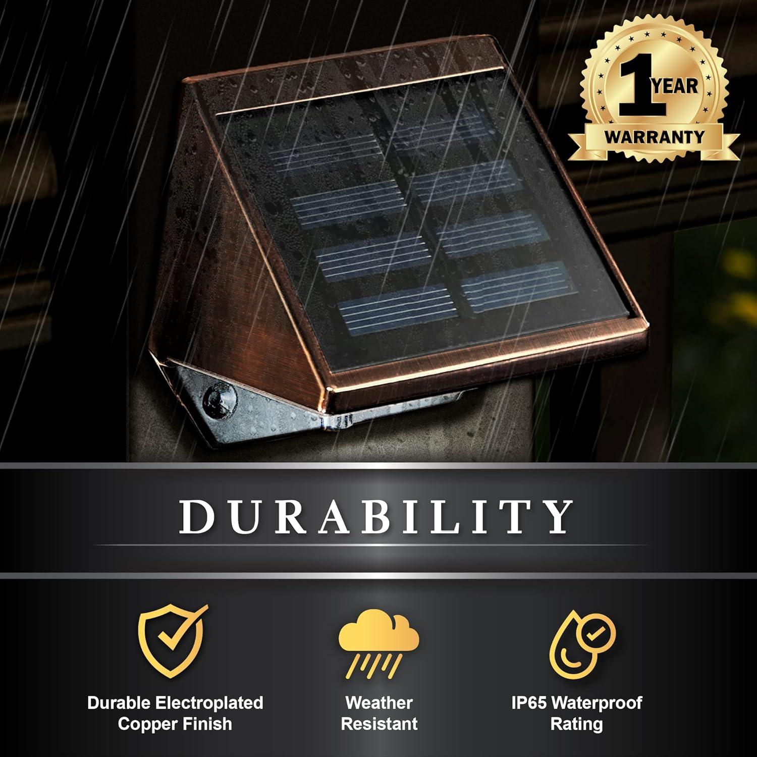 Solar Powered  Integrated LED Deck Light